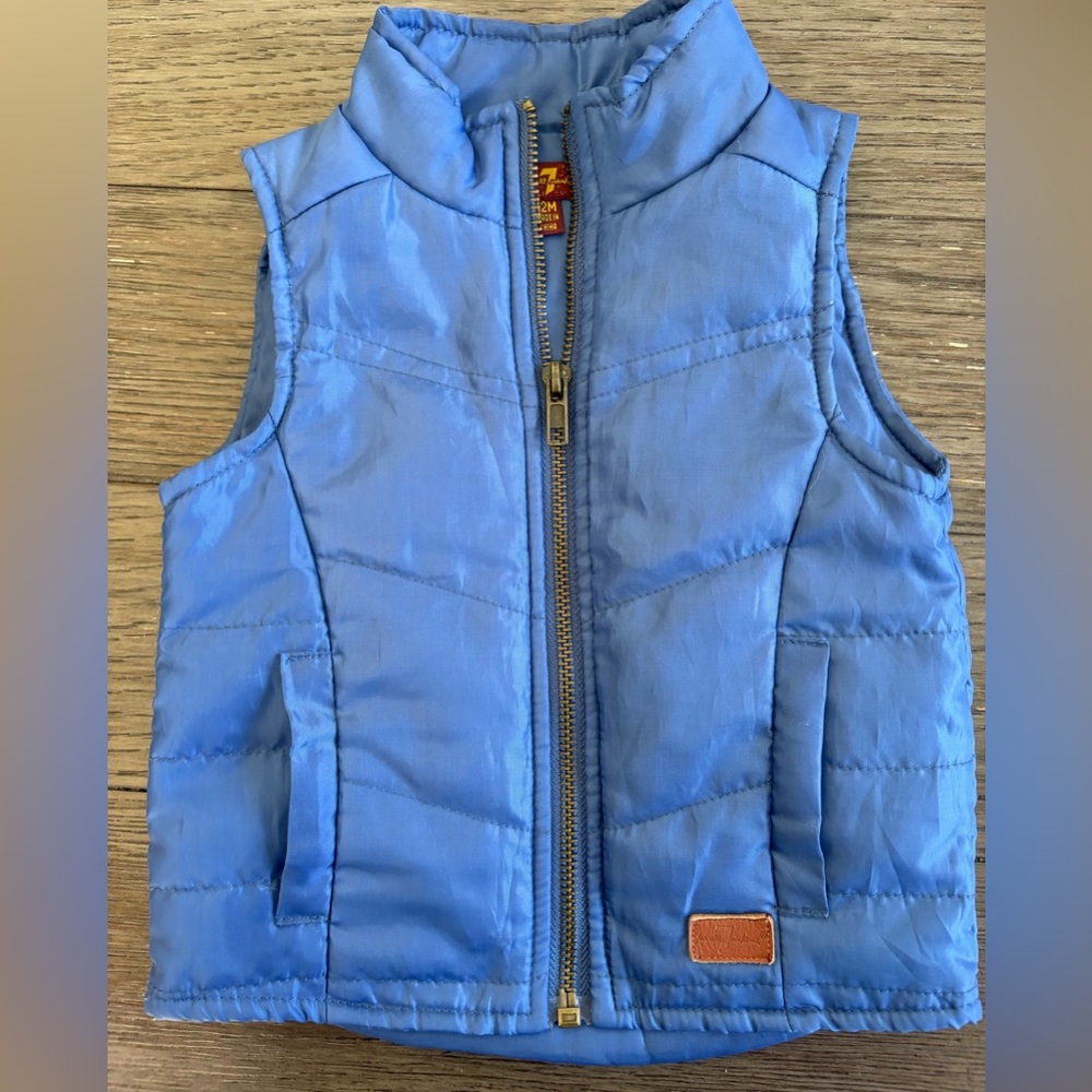 7 For All Mankind Blue Puffer Vest